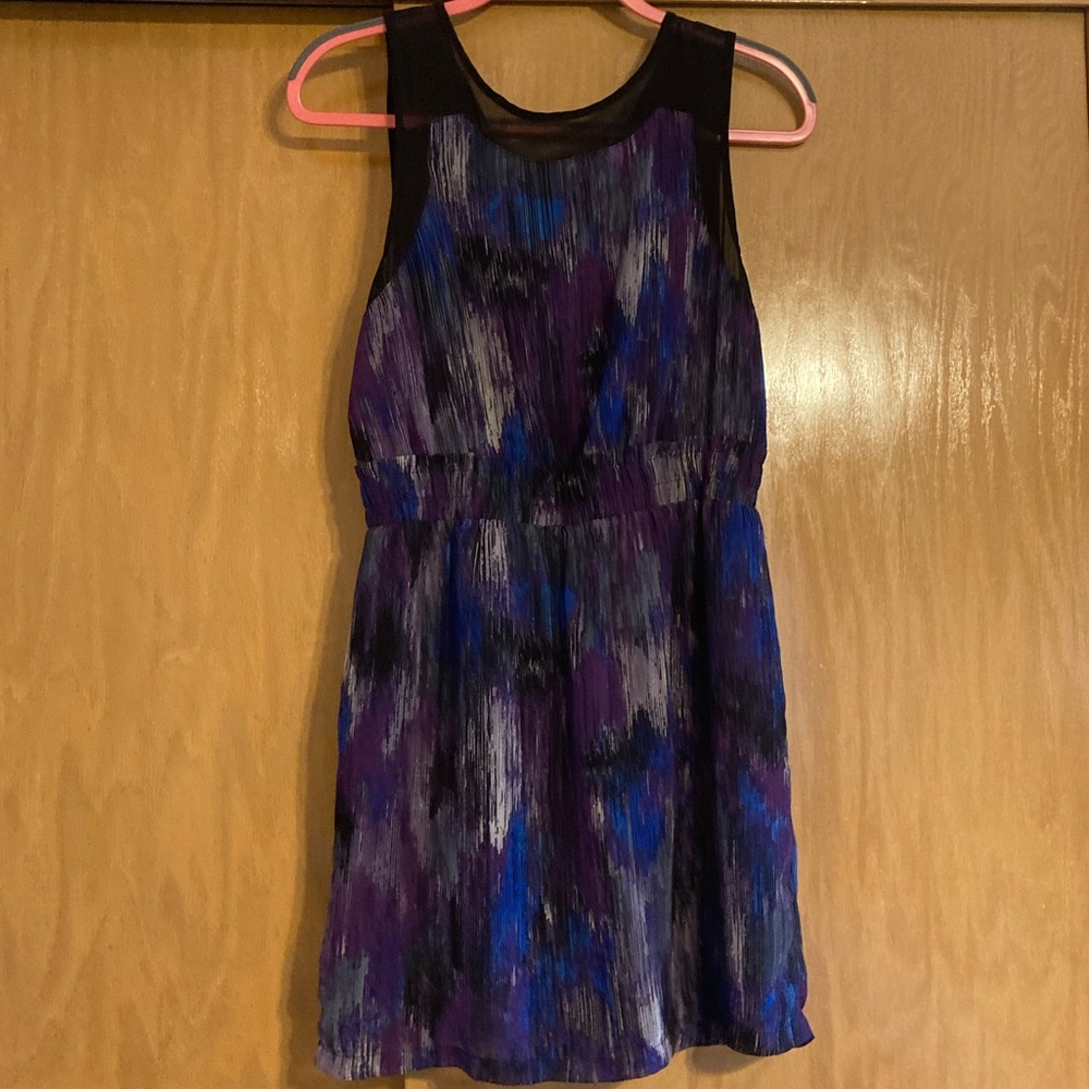 EUC Forever 21 M black purple blue short dress